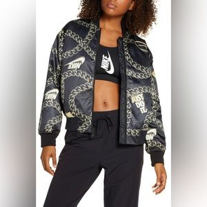 Nike Sportswear Icon Clash Chain Print Bomber Jacket in XS